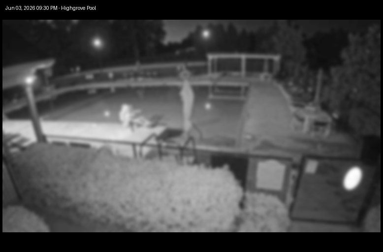 Live pool camera view